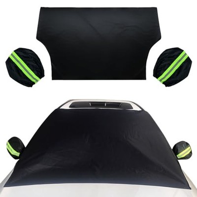 82''×49'' Car Windshield Cover for Ice and Snow, All-Seasons Windshield Sunshade 