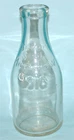 Vtg Silver Seal Meadow Gold 1 Quart Glass Milk Bottle Embossed MTC 9 ½”