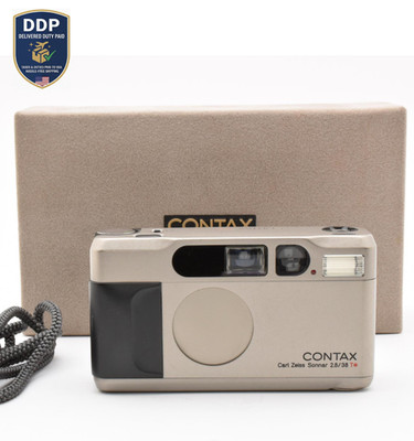 Read!! [Exc+5] Contax T2 Titanium Silver Point & Shoot Film Camera 35mm JAPAN