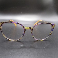 Foster Grant SR1221 Cat Eye Eyeglass Frames Multicolor Purple Green Gold