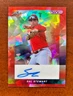 Sal Stewart 2023 Leaf Vivid #BA-SS3 Crystal Red Auto 3/8 Cincinnati Reds RC