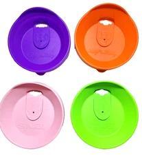 Lot Of 4 Tervis Tumbler 16oz Travel Lid with Slider Purple Orange pink  Green