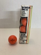 Vintage 1983 Spalding Top Flite XL Distance Bright Orange Golf Balls 4 Pack