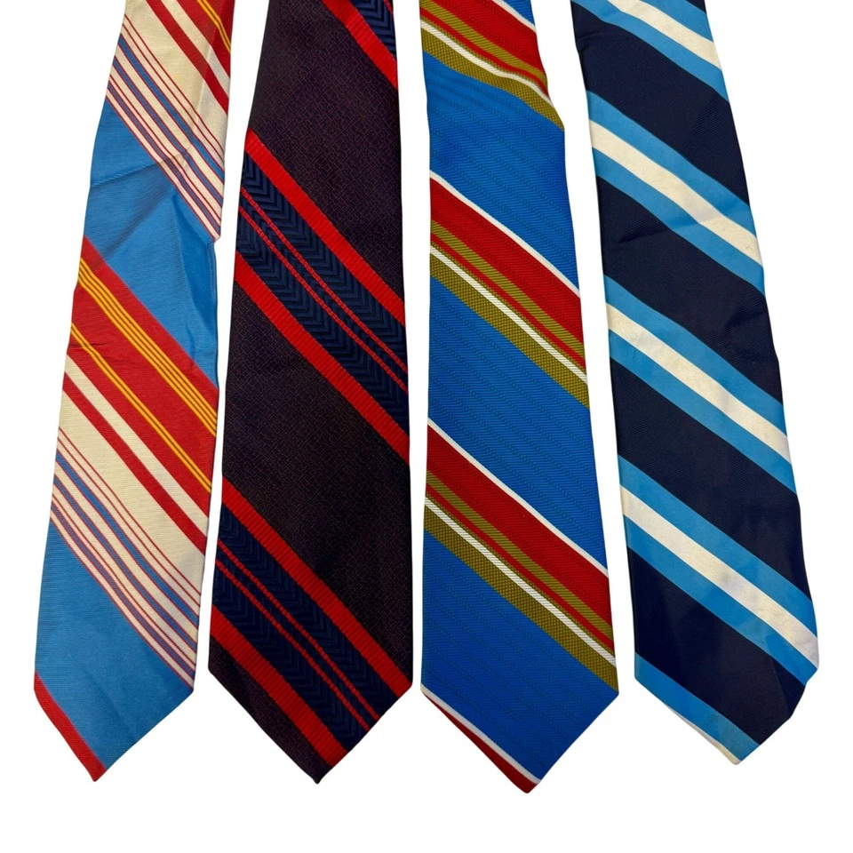 LOTE de corbatas de proxeneta vintage años 70 MoD RETRO corbatas de cuello ancho Foto 4 de 4