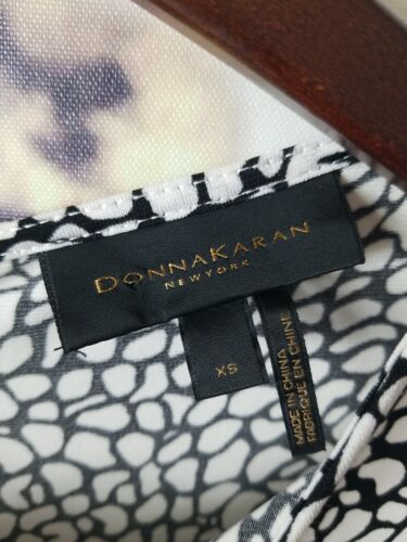 DONNA KARAN New York Women's Short Sleeve Abstract Print Stretch Maxi Dress XS - Picture 5 of 9