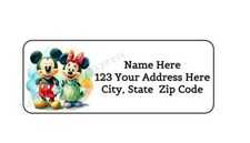 30 WATERCOLOR MOUSE PERSONALIZED RETURN ADDRESS LABELS 1 in X 2.625 in