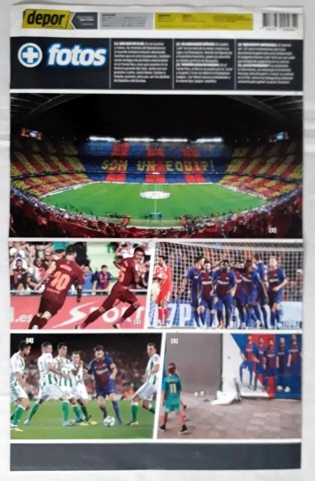LIONEL MESSI - BARCELONA F.C. - Revista/póster Revi Depor # 47 2017  Foto 2 de 2