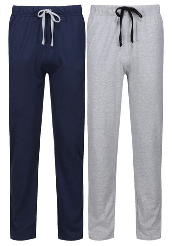 PACK DE 2 PANTALONES DE PIJAMA PARA HOMBRE PANTALONES DE SALÓN PARA DORMIR BOLSILLOS MULTIPACK ALGODÓN M-2XL NUEVO - Imagen 5 de 9
