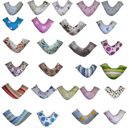 V Shape Maternity Pillowcase Orthopedic Nursing Neck & Back Egyptian Cotton 200T - Picture 3 of 31