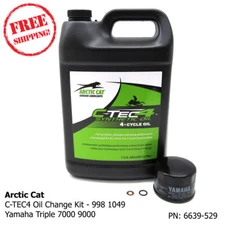 Arctic Cat Synthetic CTEC 4 Oil Change Kit 998 1049 Yamaha Triple 7000 9000