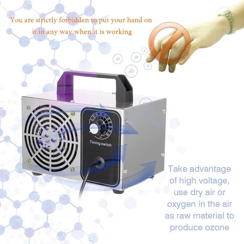 Generatore Di Ozono Professionale 32.000Mg/H，Ozonizzatore Purificatore Aria 220V - Immagine 4 di 4