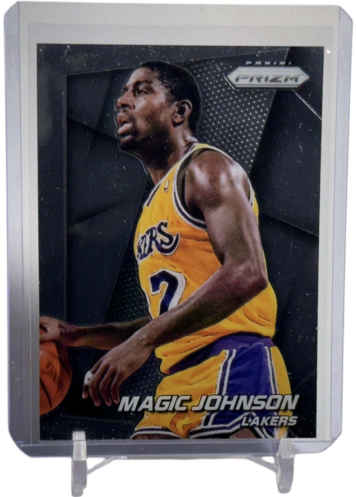2014-15 Panini Prizm Magic Johnson Los Angeles Lakers Card #175 W/Top Loader