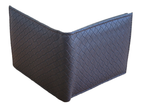 Brown Embossed Vegan Leather Wallet Leather Printed Bifold Wallet Basket II - Picture 1 of 3