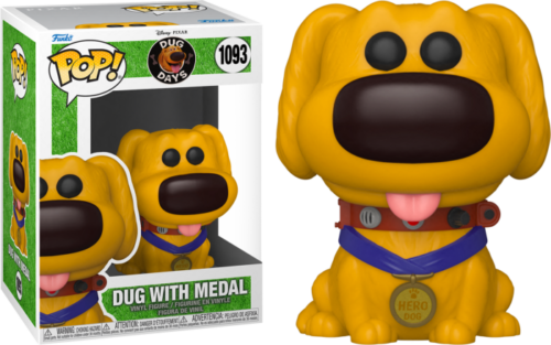 FUNKO DISNEY PIXAR DUG DAYS HERO DUG WITH MEDAL 1093 POP VINYL FIGURE