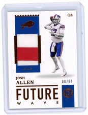 2020 Panini Encased Football Future Wave Bronze Patch #FW-9 Josh Allen #08/60