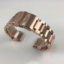 Stainless Steel Metal Bracelet 19mm 21mm 23mm 25mm Rose Gold Watch Band #5000RG