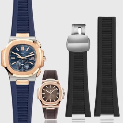 Silikon Kautschuk Uhrenarmband passend für Patek Philippe Nautilus Serie 5711...