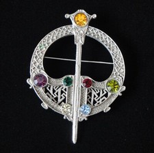 Vintage Celtic Kilt Scottish Brooch Pin