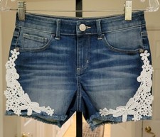 Mudd Girl's Denim Frayed Hem Shortie Size 12 New Without Tag