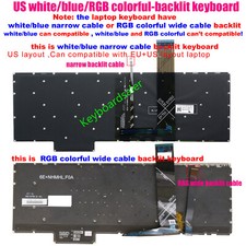 US white/RGB Backlit Keyboard For Lenovo Legion 5-15ARH05 5-15ARH05H 5-15IMH05H