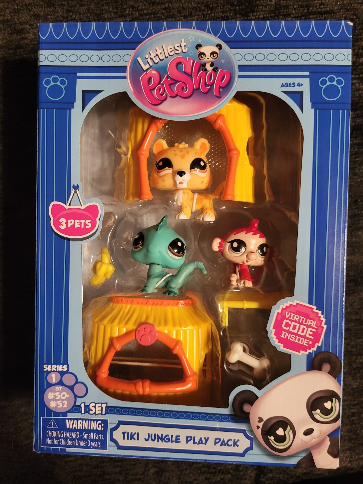 Littlest Pet Shop - Tiki Jungle : 3 Figurines + 1 Figurine petit Chat Jaune à Prix
