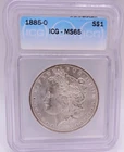 1885 O Morgan Silver Dollar ICG MS65
