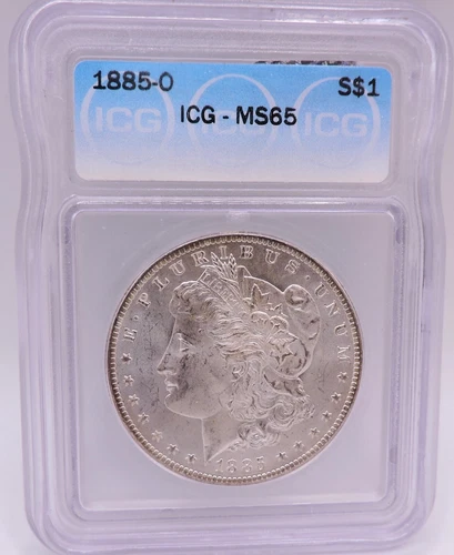 1885 O Morgan Silver Dollar ICG MS65