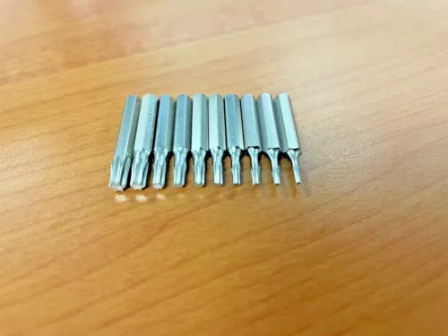 10pc CRV Torx Bit Set T3 T4 T5 T6 T7 T8 T9 T10 T15 T20 T3-T20 Security Torx TX10