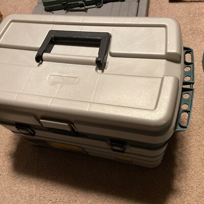 Plano 758005 Four Drawer Tackle Box Green/Metallic Silver
