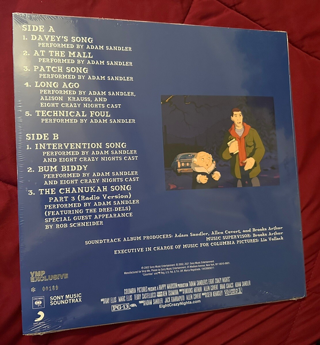 Adam Sander's Eight Crazy Nights Soundtrack Limited Edition Vinyl