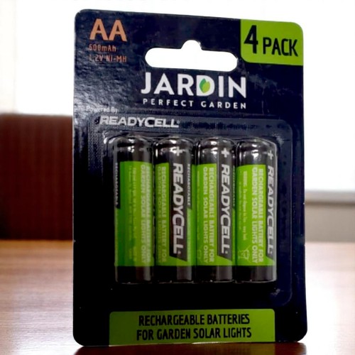Readycell AA Rechargeable Batteries 600mAh 1.2V Ni-MH Solar Garden Light 4 Pack - Picture 6 of 10