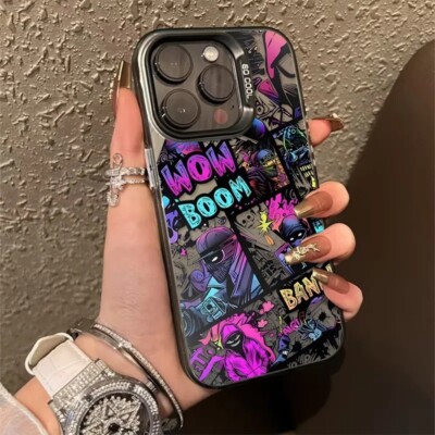 Vanqiang Coque De Téléphone Avec Illustration Géométrique Abstraite