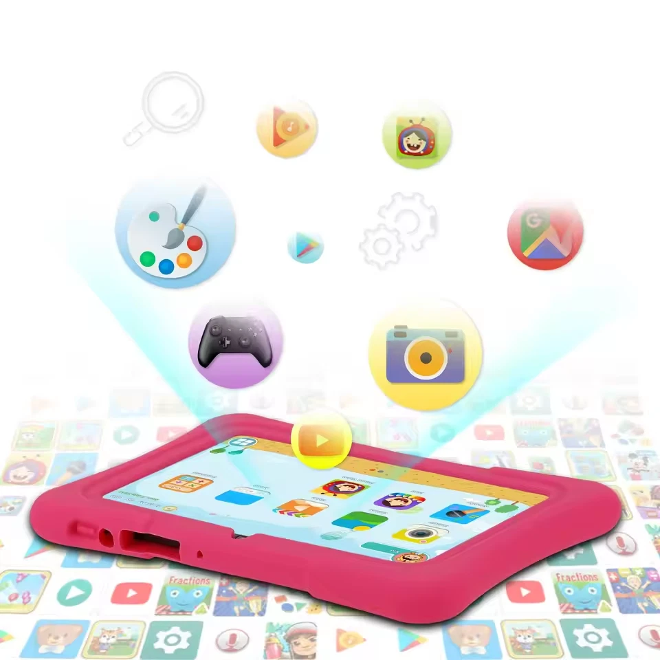 7-inch Android Tablets 32GB WiFi Bluetooth Educational Software for Kids-Pink - Image 4 of 4
