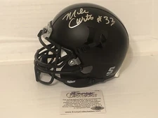 MIKE "MAD DOG" CURTIS Signed DUKE BLUE DEVILS Mini Helmet, 4x Pro Bowl Dec'd COA