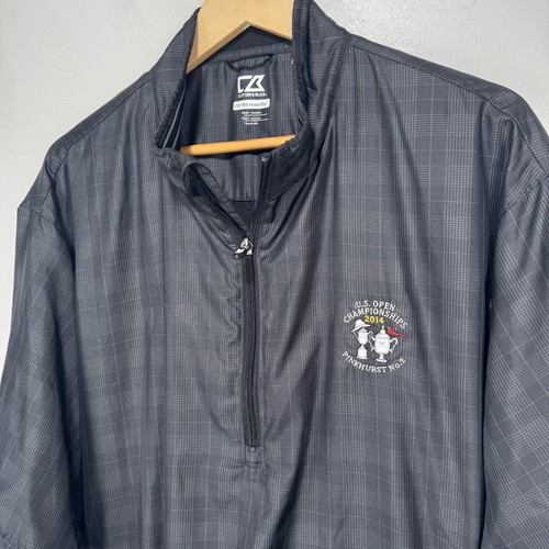 Cutter & Buck WeatherTec Golf Jacket Men XL Gray Check US Open Pinehurst No. 2 - Picture 2 of 9
