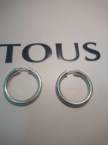 Pendientes Tous aros plata con oso - Imagen 2 de 2