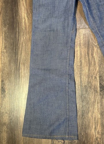 Vintage Youth Kids Big E Tab Bell Bottom Flared Jeans RARE 21x23.5” Talon Zipper - Picture 3 of 12