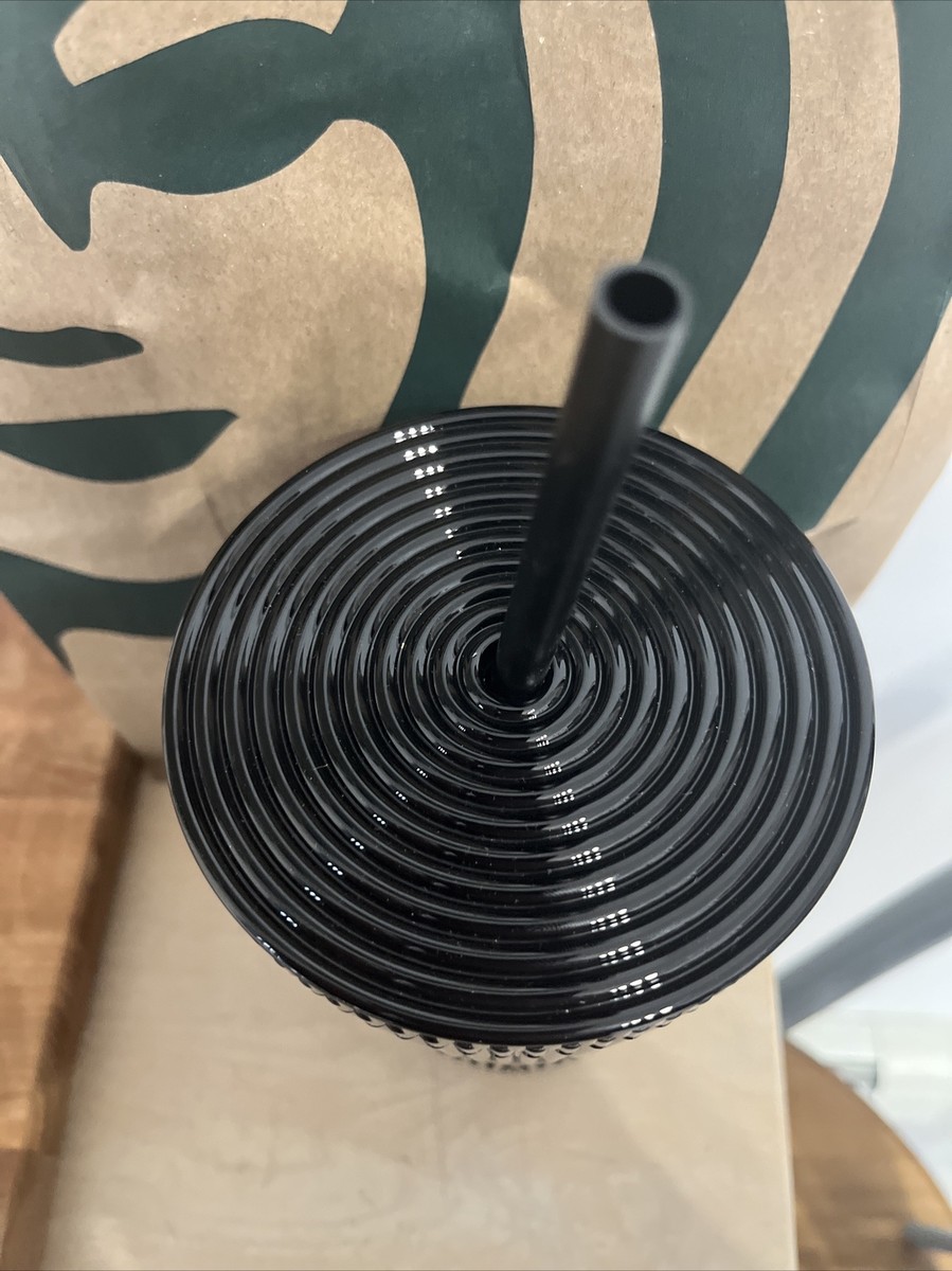 Starbucks 2024 Black Pleated Tumbler 16oz Grande Cold Cup | eBay