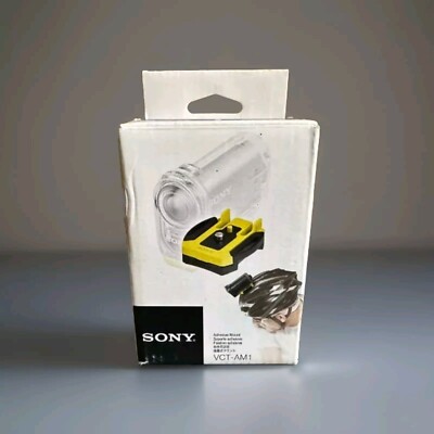 Genuine OEM Sony VCT-AM1 Attachment Buckle w Adhesive Mounts for Action Cams NEW
