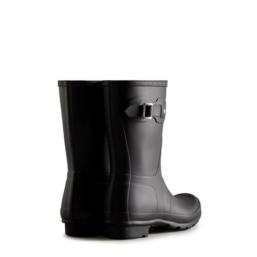 Hunter "Original Short Boot" Women's Waterproof Rain & Farm Boots (Matte Black) - Picture 3 of 5