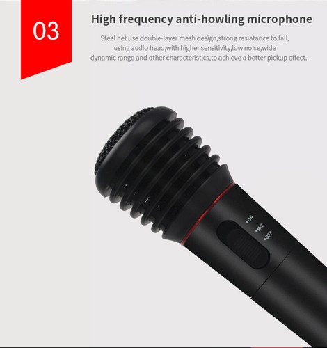 Microfono 2in1 cablato wireless portatile DJ/ALTOPARLANTE microfono ricevitore sistema cordless - Foto 7 di 8