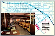 REDLANDS, CA California SAGE'S COFFEE SHOP Interior  c1960s Roadside Postcard