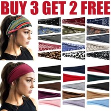 Women Yoga Stretchy Headbands Ladies Elastic Boho Hair Band Sports Head Bands