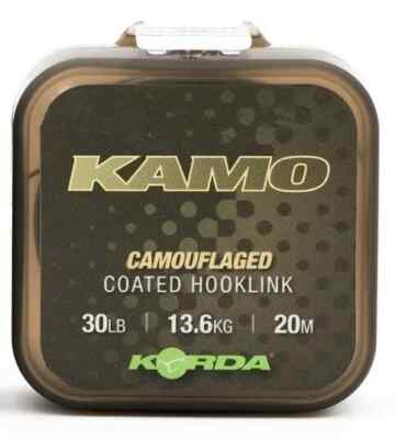 Korda Kamo Camouflaged Coated Hooklink 30lb 20m Spool Carp Fishing New