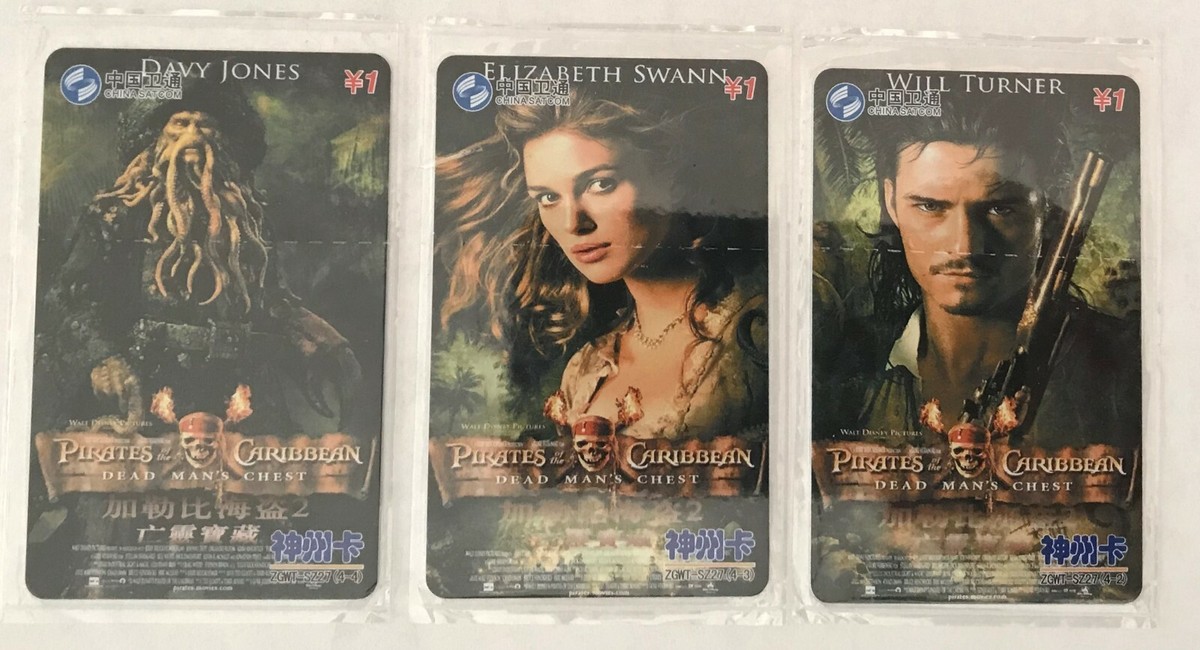 Jack Sparrow Pirates of Caribbean , Phone Cards 3 cards, LOT10 | eBay