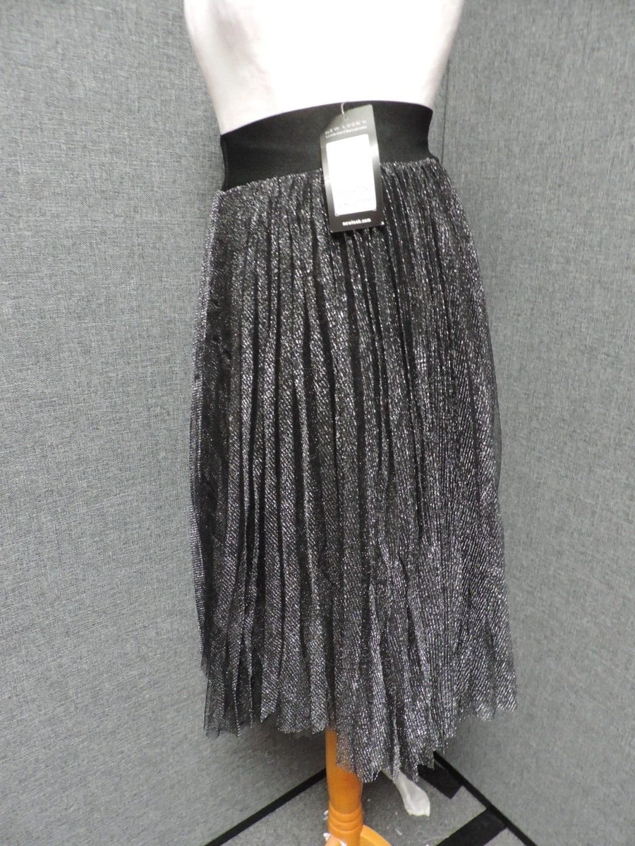 New look pleated midi skirt in black cheap