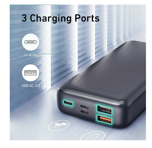 بنك الطاقة ذي السعة الكبيرة Aukey PB-N74S Basix Plus 22.5W PD QC 3.0 20000mAh