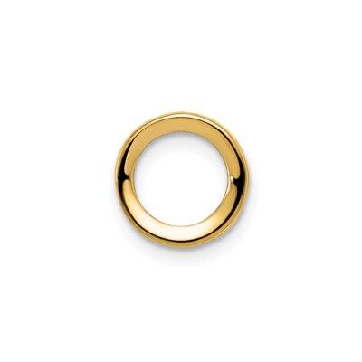 Echt 14K Gelbgold 5mm Runde Einfassung Anhänger Fassung; Damen & Herren