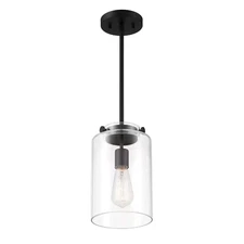6.75" 1 Light Coal Mini Kitchen Pendant Light 25228 Hampton Bay Mullins New