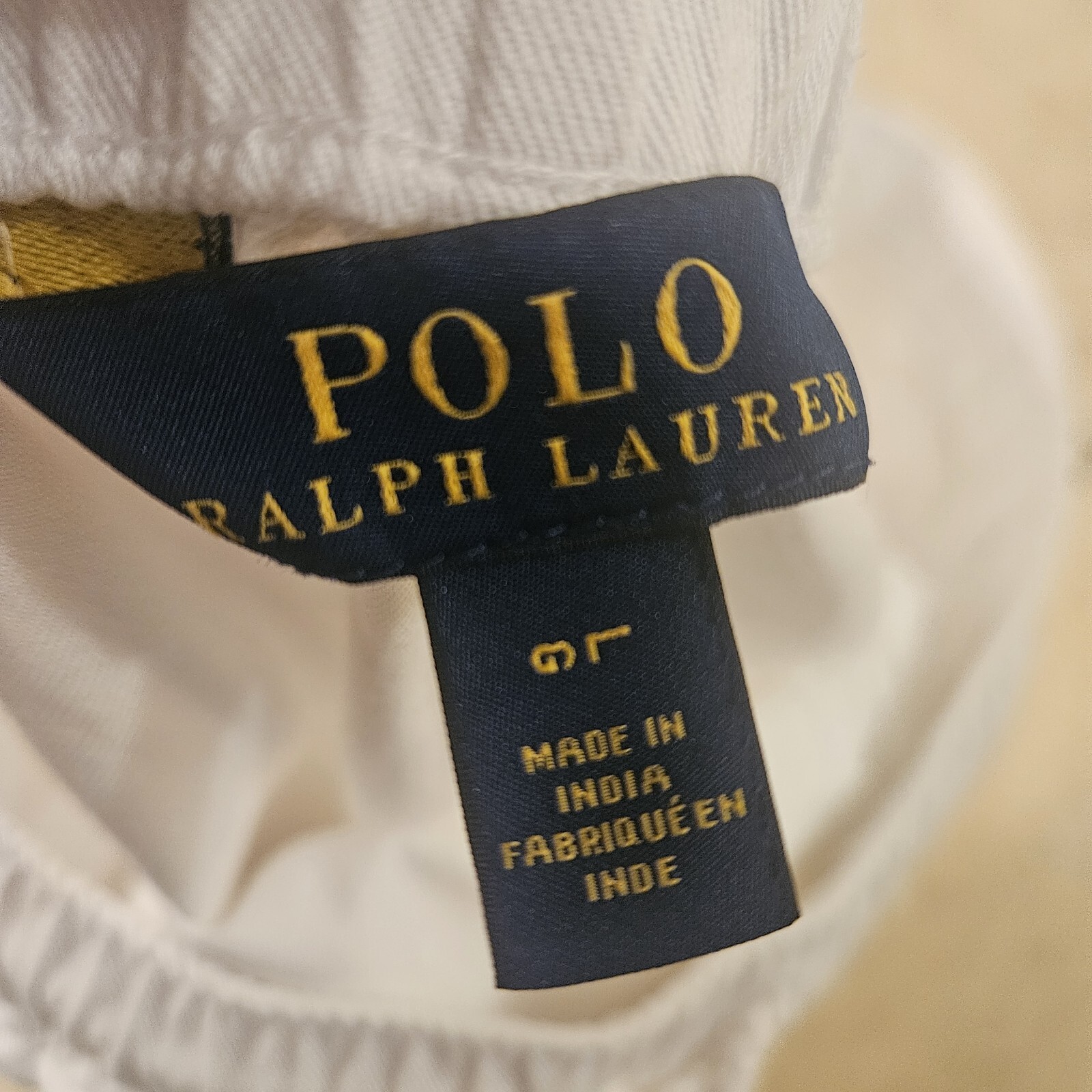 POLO RALPH LAUREN white men's L Large shorts with string tie pockets embroidered thumbnail 9